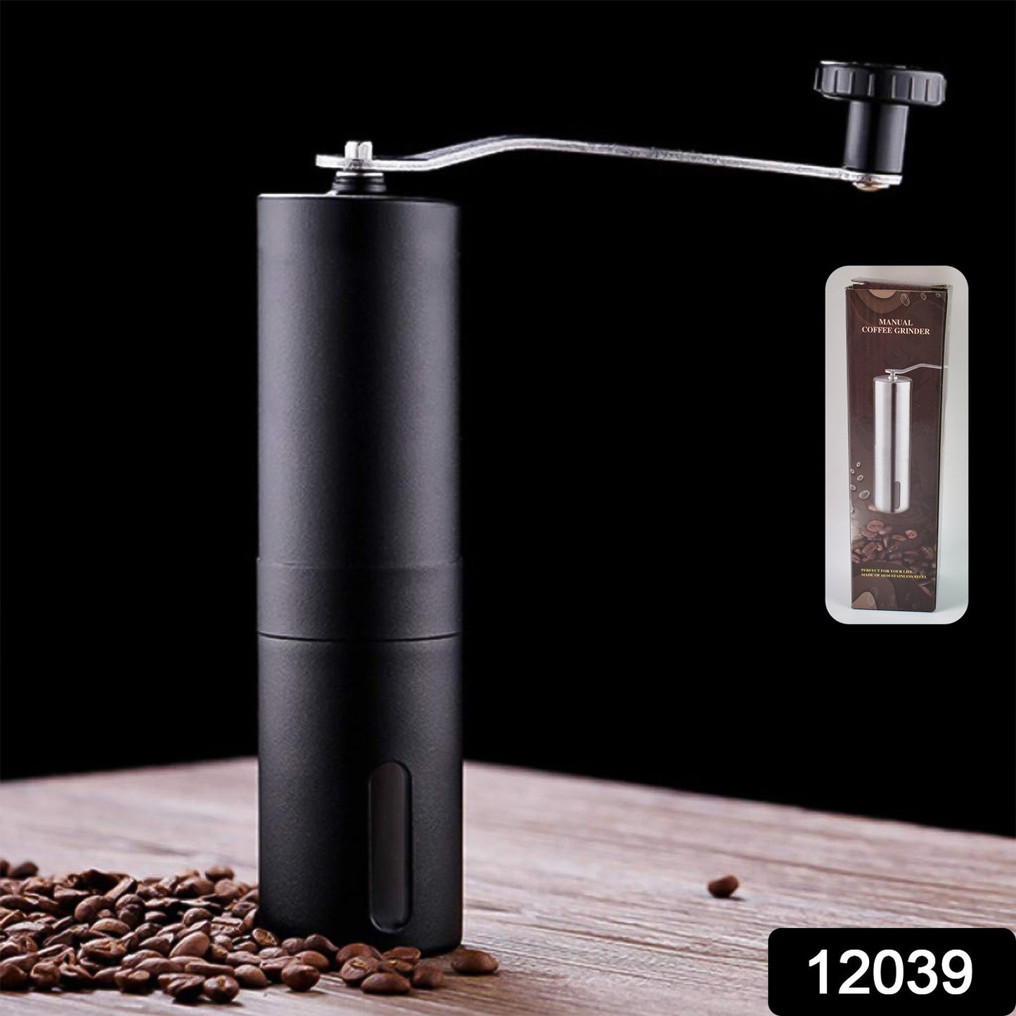 Portable Stainless Steel Manual Coffee Grinder (1 Pc) Wukusy
