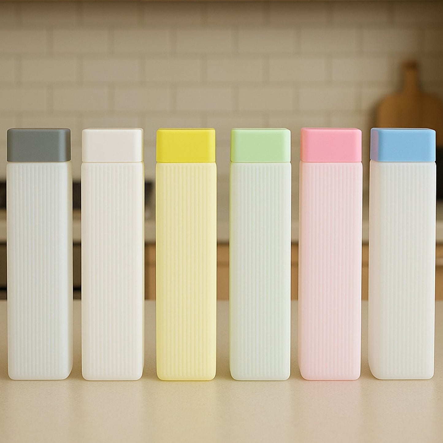 Bpa Plastic Leakproof Hydration Water Bottles (6 In 1) Wukusy