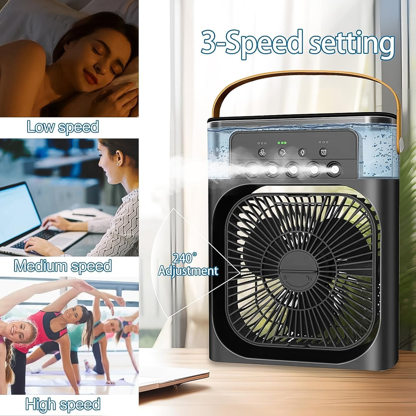 Portable Usb Rechargeable Mini Cooling Fan (1 Pc) Wukusy