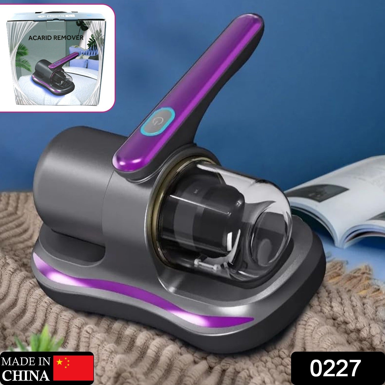 0227 Powerful Suction Portable Handheld Vacuum Cleaner - Low Noise Vacuum Cleaner For Bed - Cordless Vacuum Cleaner For Car Seat Crevices Pillows Mattresses Sofas Wireless Anti Dust And Mite Cleaner Wukusy