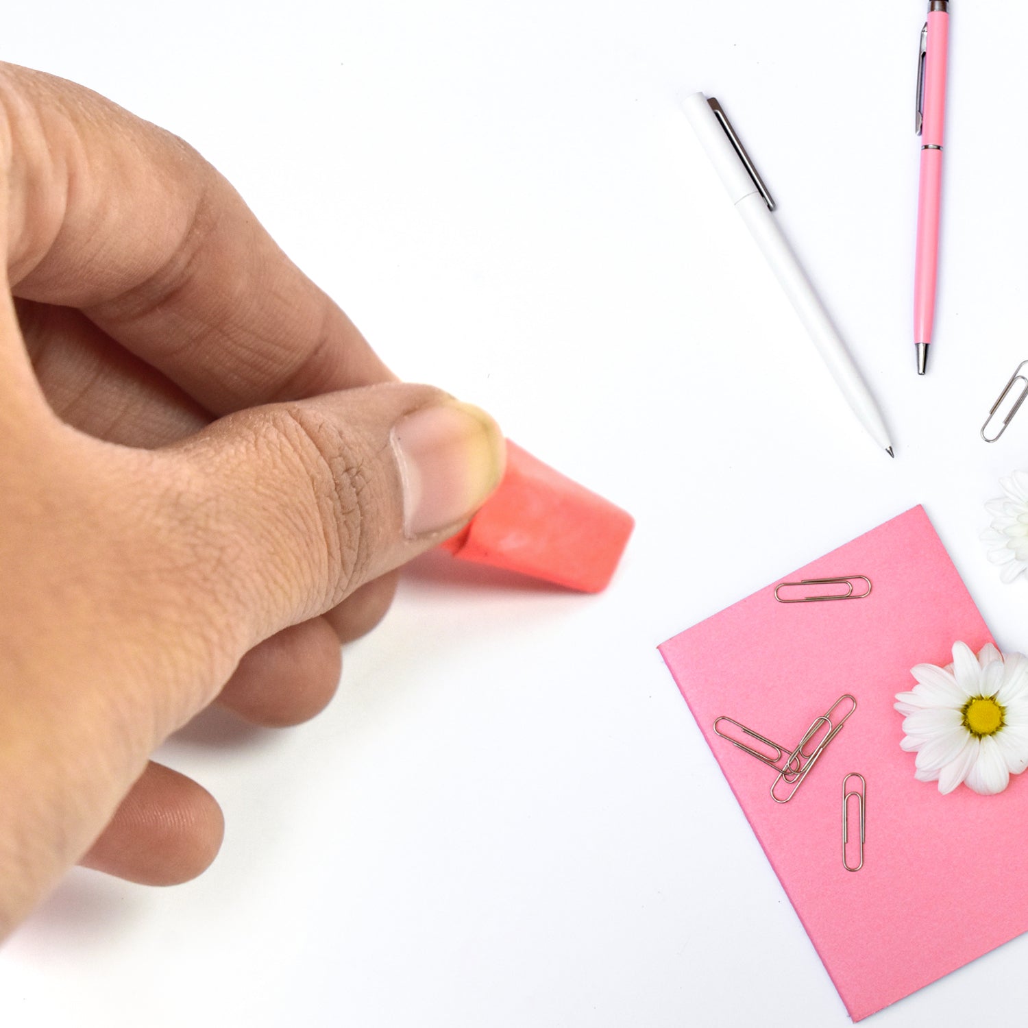 Pencil Top Eraser Rubber Erasers (1 Pc  Mix Colour  Design) Wukusy