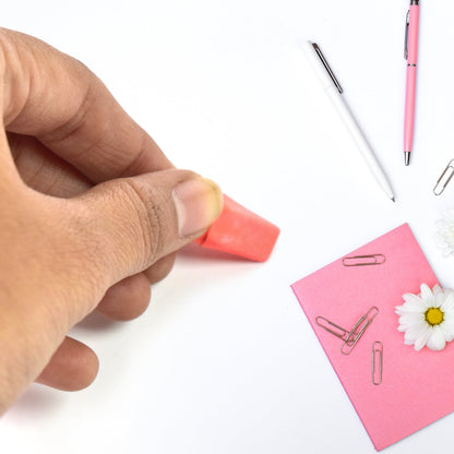 Pencil Top Eraser Rubber Erasers (1 Pc  Mix Colour  Design) Wukusy