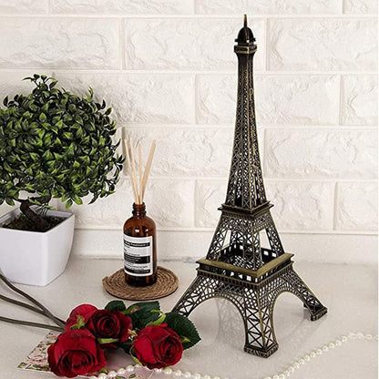 4733 Antique Finish 3d Metal Paris Eiffel Tower Metal Craft Famous Landmark Building Metal Statue Cabinet Office Gifts Decorative Showpiece. Wukusy