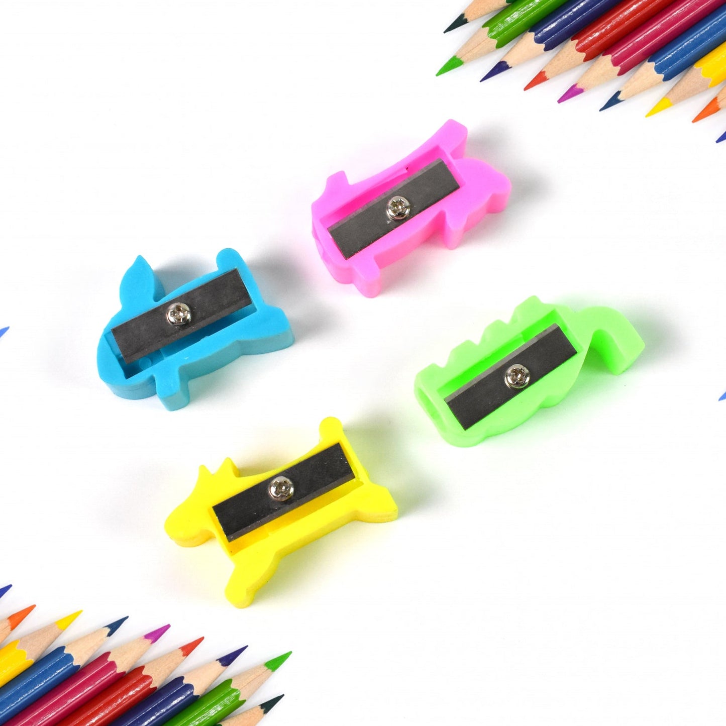 Plastic Small Cute Pencil Sharpener (1 Pc  Mix Design  Color) Wukusy