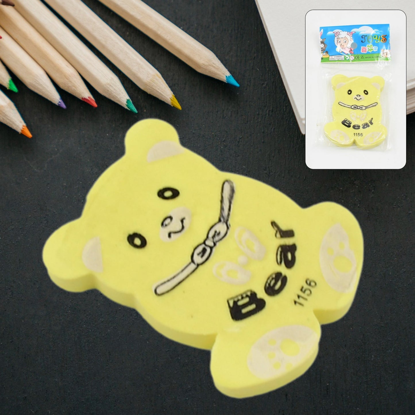 Cartoon Design Eraser (1 Pc  Mix Design) Wukusy