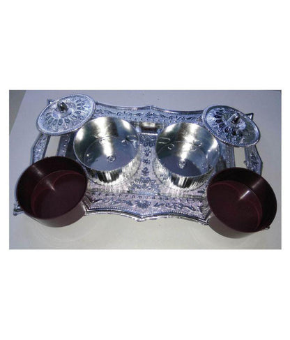 2227 Multipurpose Decorative Multi Storage Mukhwas Daniserving Tray Wukusy