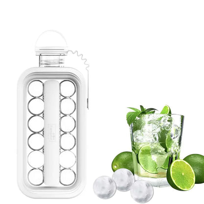 5359 Ice Tray Foldable Ice Cube Molds With Lid2-in-1 Ice Box Ice Cube Speeder Ice Ball Maker Ice Cube Making Bottle14-ice Balls For Outing Camping Hiking Wukusy