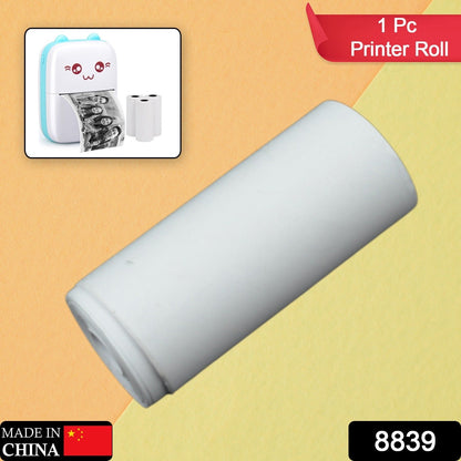 8839 Small Thermal Printer Paper Printing Paper Roll Aging Resistant Fast Color Rendering Portable Clear Printing For Travel (1 Pc  Printing Paper Roll ) Wukusy