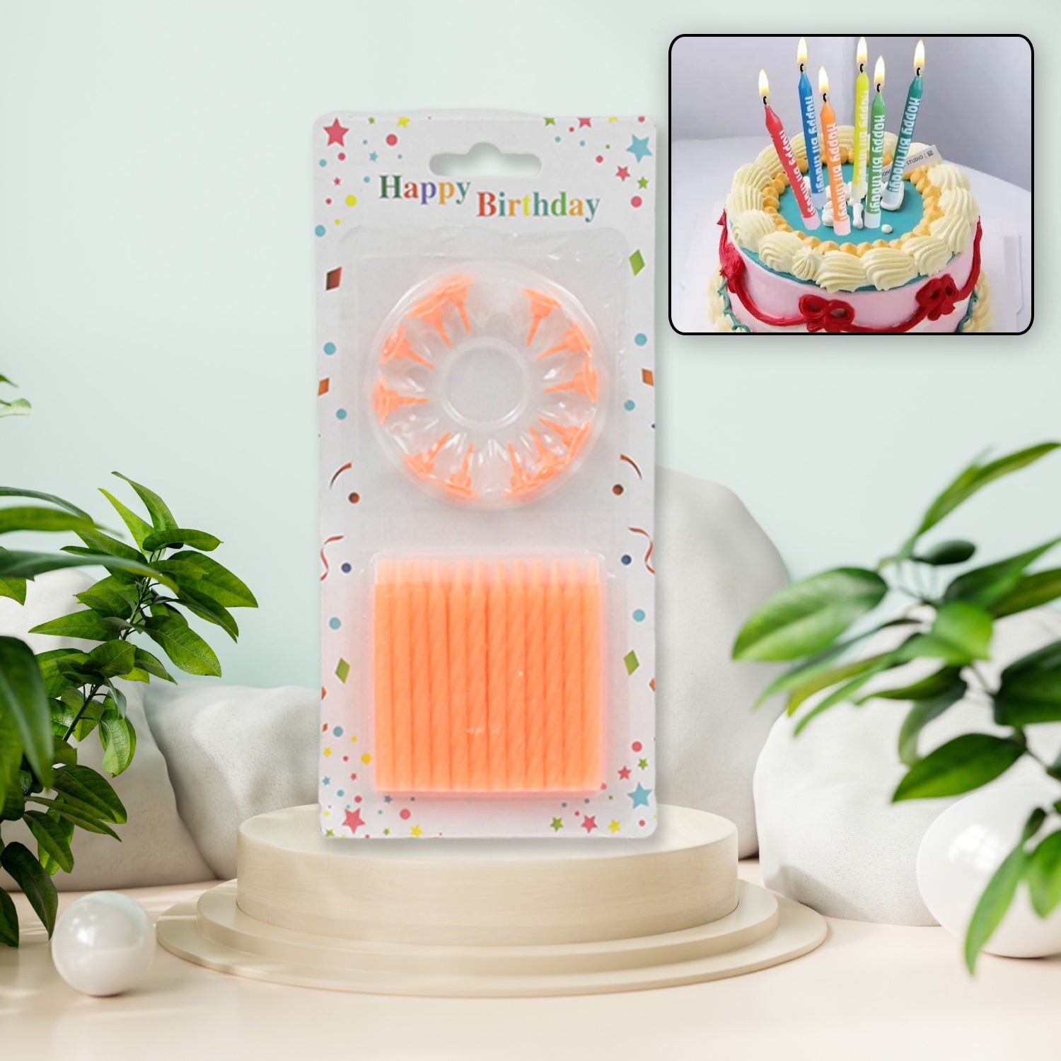 6239 Birthday Party Candles (Pack Of 24 Pcs) Wukusy