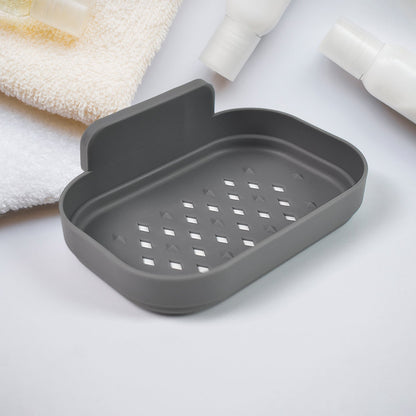 Plastic Soap Dish Holder For Bathroom Shower Wall Mounted Self Adhesive (1 Pc) Wukusy