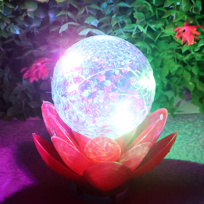 Crystal Ball Lotus Led Decorative Light (1 Pc) Wukusy