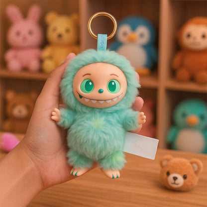 Mint Green Plush Toy Cartoon Keychain With Hook Colorful Animal Mint Green (1 Pc) Wukusy