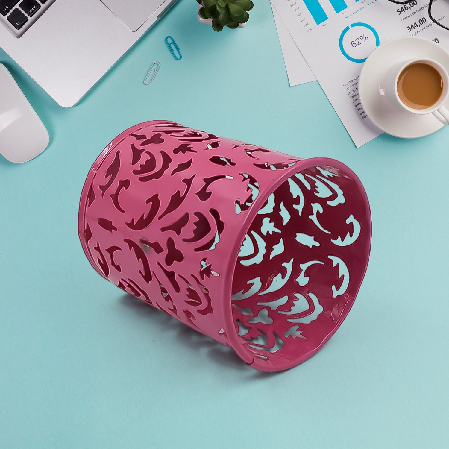 Pen Holder Office Desk Metal Mesh Pen Stand (1 Pc) Wukusy