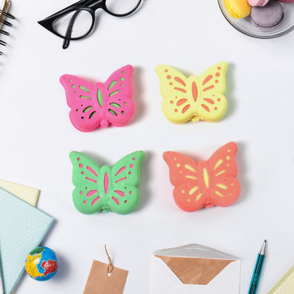 Butterfly Shape Eraser Rubber (1 Pc  Mix Colour  Design) Wukusy