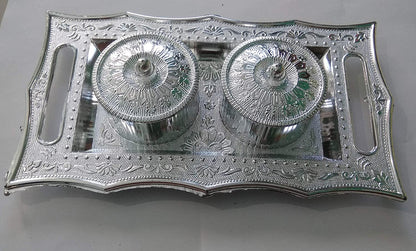 2227 Multipurpose Decorative Multi Storage Mukhwas Daniserving Tray Wukusy