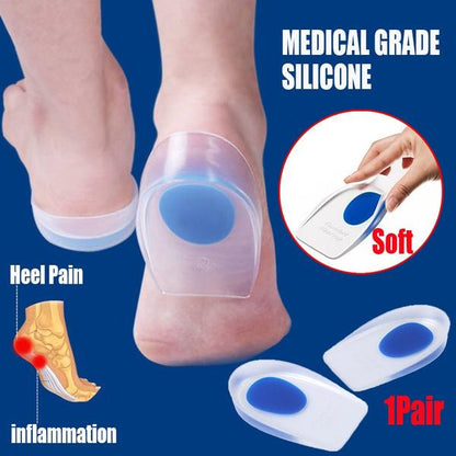 1413 Gel Heel Cups Silicon Heel Pad For Heel Ankle Pain Wukusy