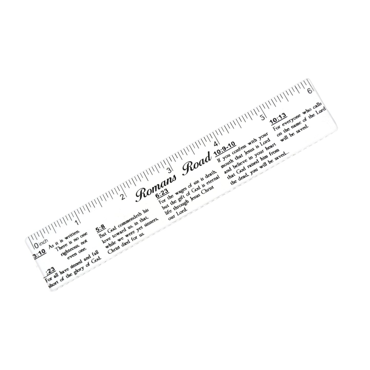Romans Road Scripture Printed Plastic Ruler 6 Inch Wukusy