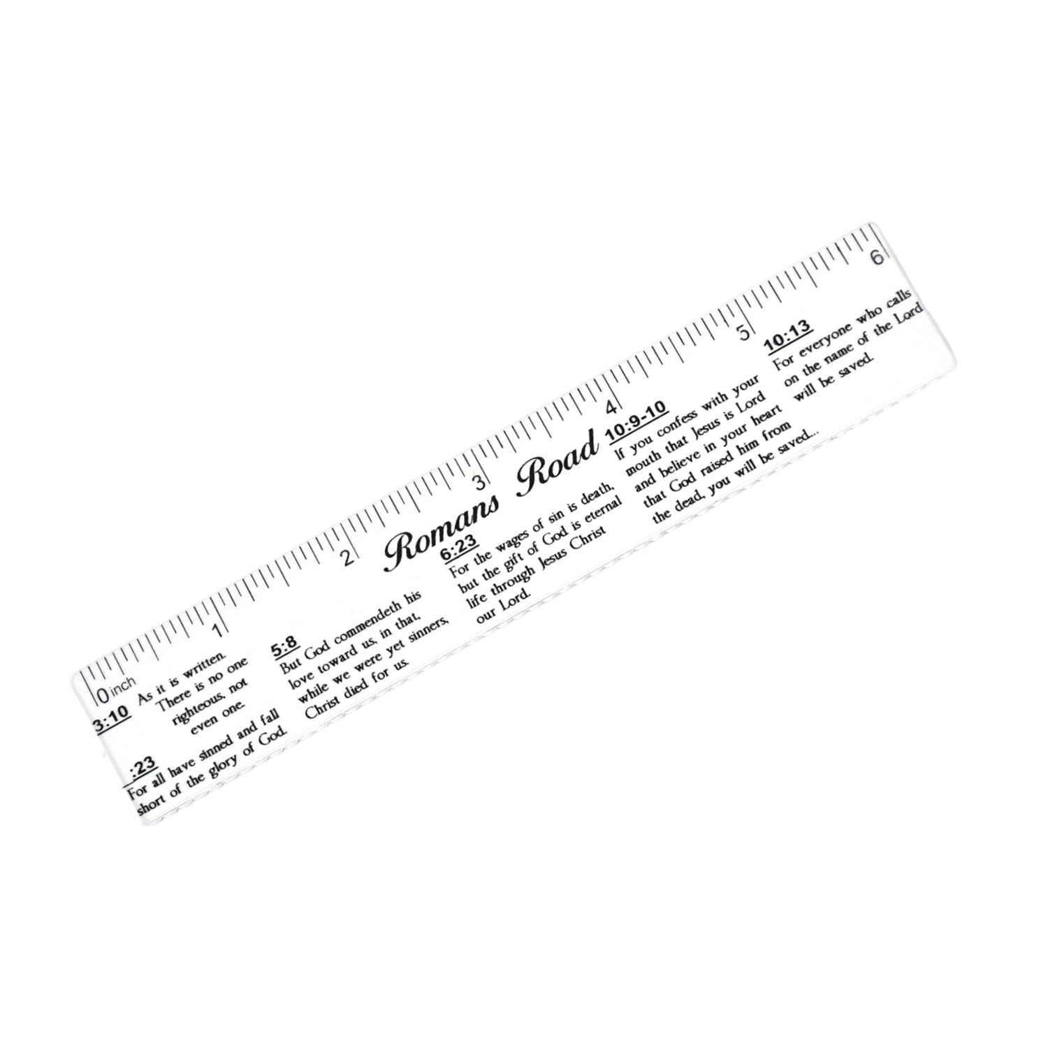 Romans Road Scripture Printed Plastic Ruler 6 Inch Wukusy