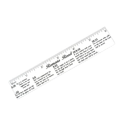 Romans Road Scripture Printed Plastic Ruler 6 Inch Wukusy