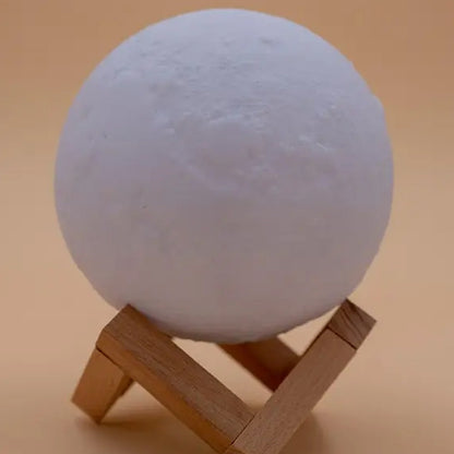 3d 2 In 1 Led Printed Moon Lamp  Aroma Diffuser (1 Pc) Wukusy