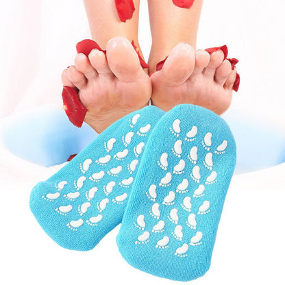 0520 Gel Socks Soft Socks For Repairing And Softening Dry Cracked Feet Skins Comfortable Socks (1 Pair) Wukusy