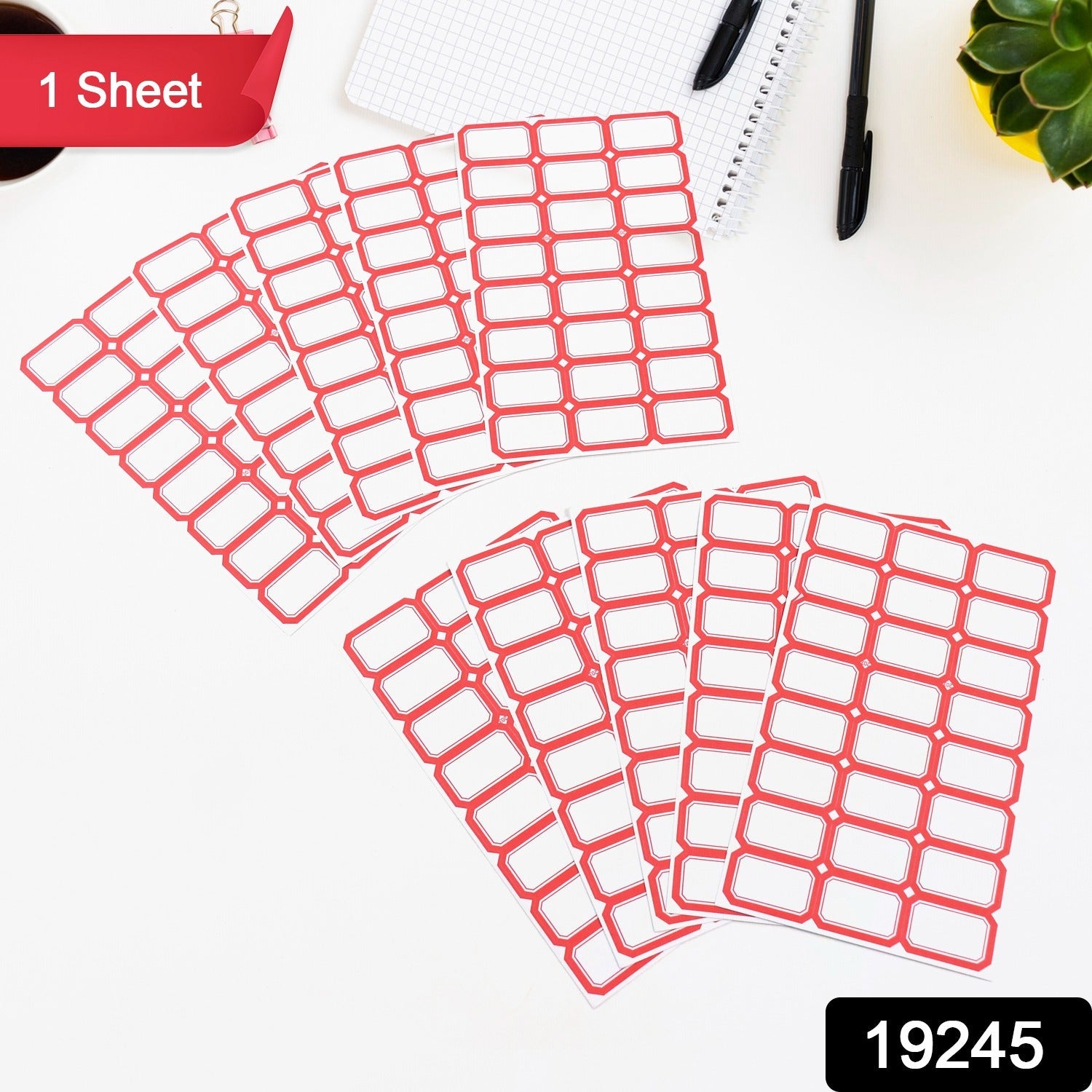 Multipurpose Writable Blank Label Sticker Sheets (1 Sheet) Wukusy
