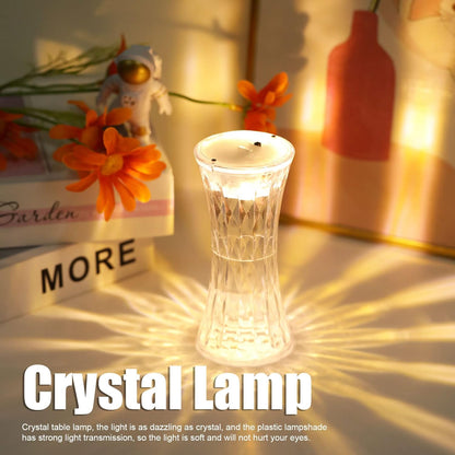 8440 Crystal Lamp Universal Night Light Soft Lighting Eye Protection For Nursery Study Bedroom Transparent Crystal Table Soft Lighting Multipurpose For Hotel For Office For Childrens Room (12pc Moq) Wukusy