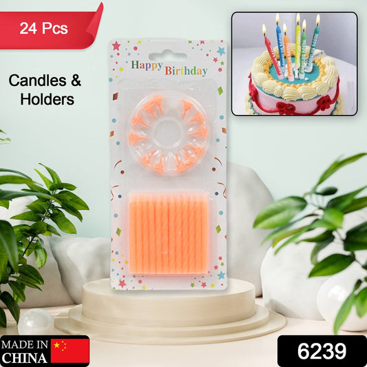 6239 Birthday Party Candles (Pack Of 24 Pcs) Wukusy