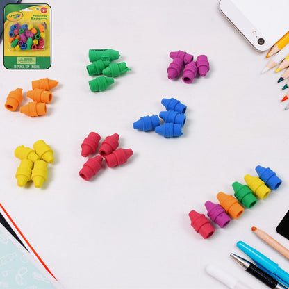 Pencil Top Eraser Rubber Erasers (1 Pc  Mix Color) Wukusy