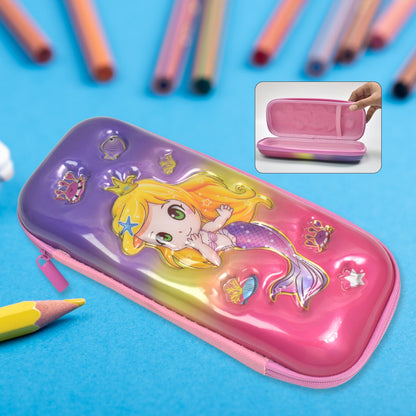 3d Cartoon Zipper Compass Box Pencil Box (1 Pc) Wukusy