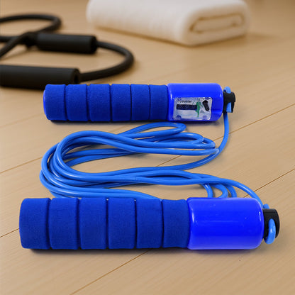 Adjustable Skipping Rope With Digital Jump Counter And Foam Grip Handles (1 Pc) Wukusy