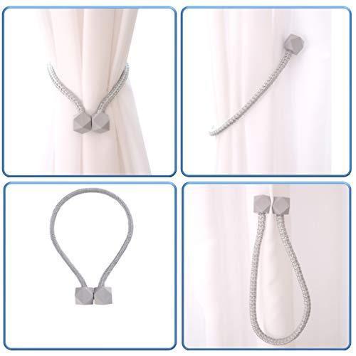 1441 Hexagonal Magnetic Braided Rope Drapery Window Curtains Loop Binding Ties Buckle (2 Pc) Wukusy