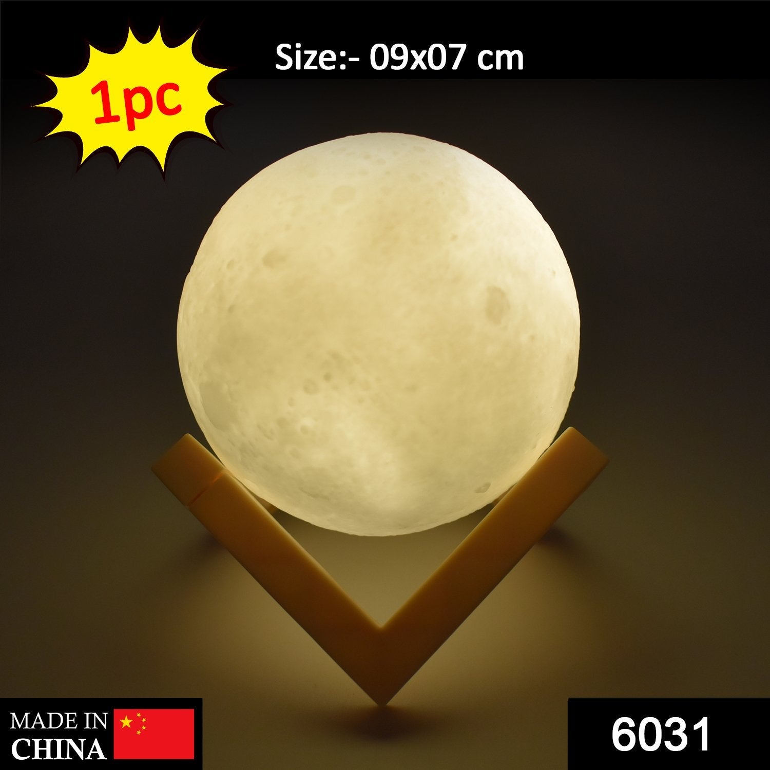 6031 3d Power Moon Lamp With Touch Control Adjust Brightness Wukusy
