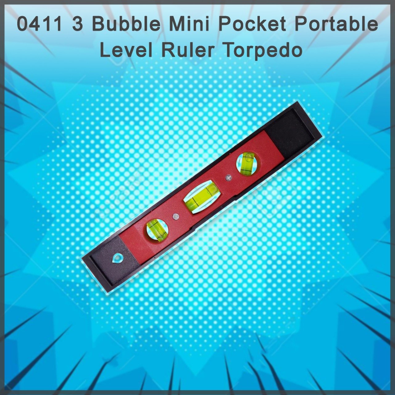 3 Bubble Mini Pocket Portable Level Ruler Torpedo Wukusy