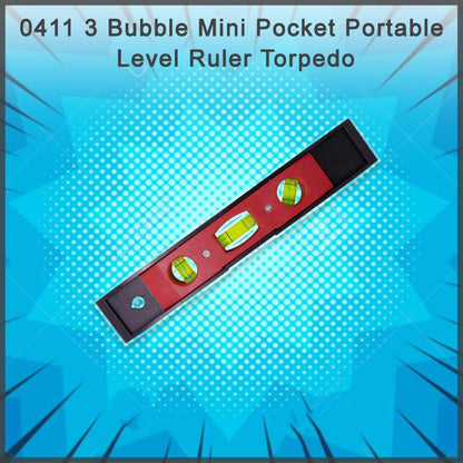 3 Bubble Mini Pocket Portable Level Ruler Torpedo Wukusy