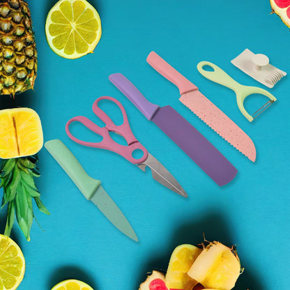 Professional Colorful Kitchen Knives Set (6 Pcs Set) Wukusy