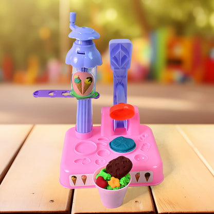 Scoop And Play Set Color Dough For Kids Play Toys Ice Cream Maker Machine (36 Pcs Set) Wukusy