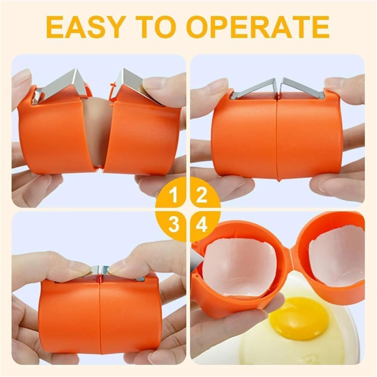 Egg Shell Opener Egg Cracker Tool For Raw Eggs Handheld (1 Pc) Wukusy
