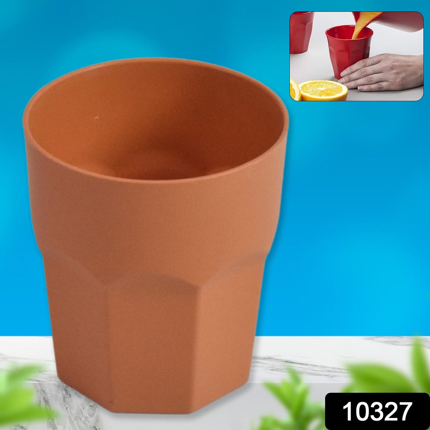 Plastic Tumblers Lightweight Cups  Glass Reusable Serving Drinking Cups (1 Pc) Wukusy