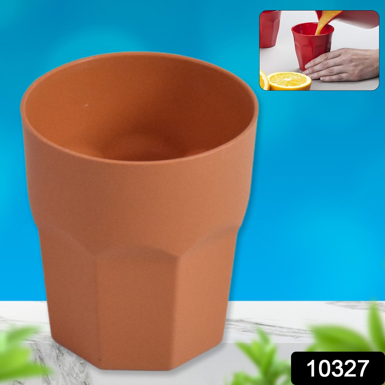 Plastic Tumblers Lightweight Cups  Glass Reusable Serving Drinking Cups (1 Pc) Wukusy