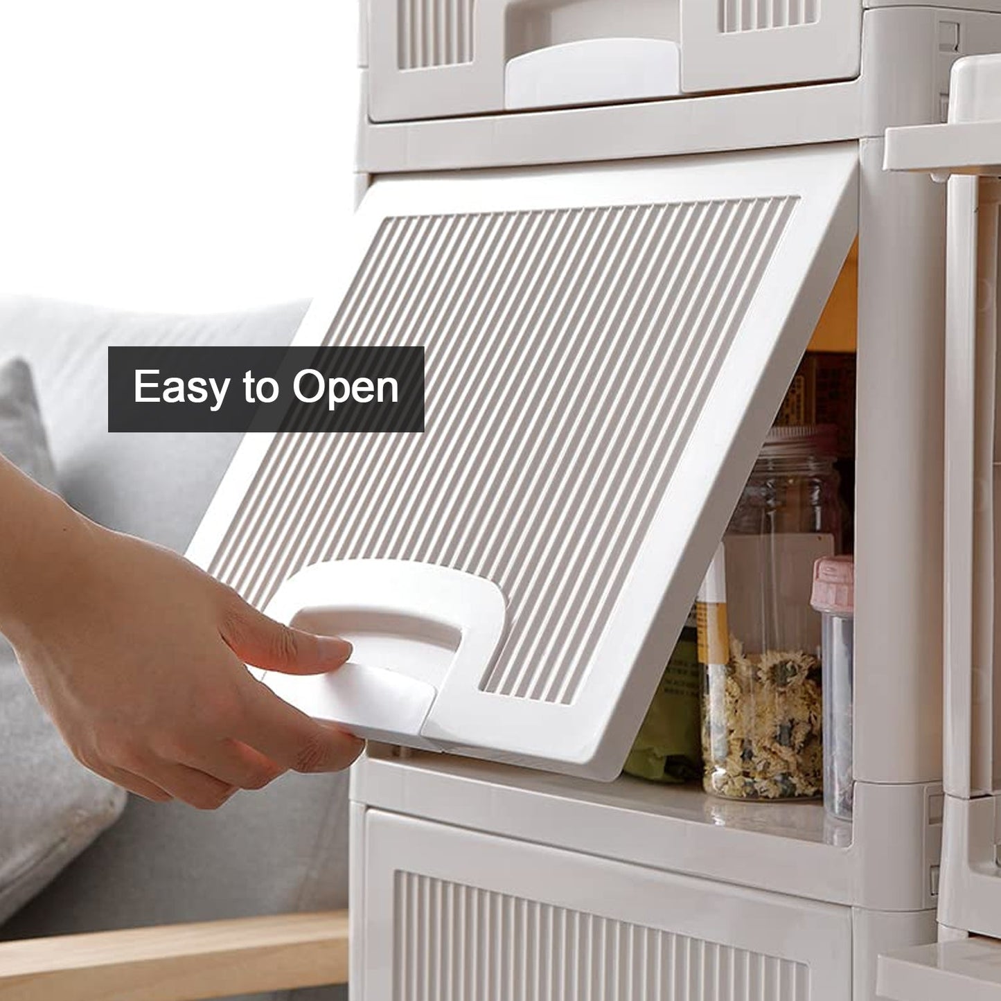 Multipurpose Storage Cabinet Storage Solutions Plastic Drawers  Multi Layer Wardrobe Storage Drawers  Foldable Multipurpose Drawer Units For Kitchen Bathroom Bedroom Cloth (4 Layer) Wukusy