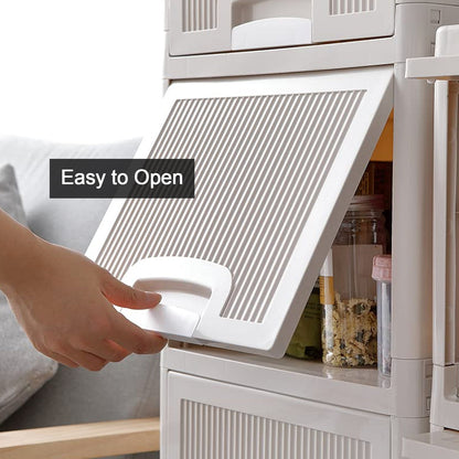 Multipurpose Storage Cabinet Storage Solutions Plastic Drawers  Multi Layer Wardrobe Storage Drawers  Foldable Multipurpose Drawer Units For Kitchen Bathroom Bedroom Cloth (4 Layer) Wukusy