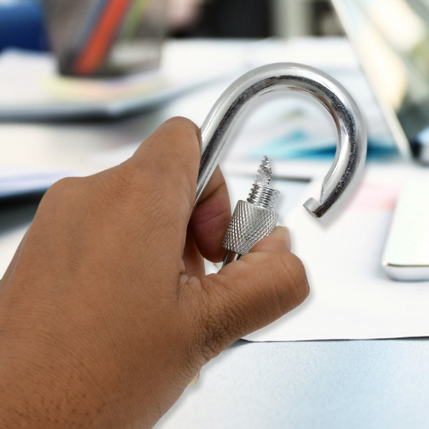 Snap Hook With Screw-stainless Steel Snap Hook Clip Heavy Duty Carabiner Clip (10100 Mm  1 Pc) Wukusy