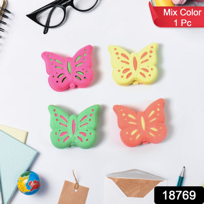 Butterfly Shape Eraser Rubber (1 Pc  Mix Colour  Design) Wukusy