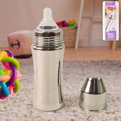 Apex Stainless Steel Little Champ Baby Feeding Bottle  (250 Ml) Wukusy