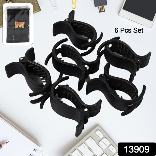 Big Hair Clips For Girls Kids Hair Accessories (6 Pcs Set  Black) Wukusy