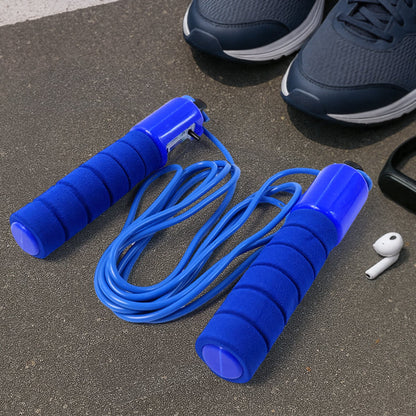 Adjustable Skipping Rope With Digital Jump Counter And Foam Grip Handles (1 Pc) Wukusy