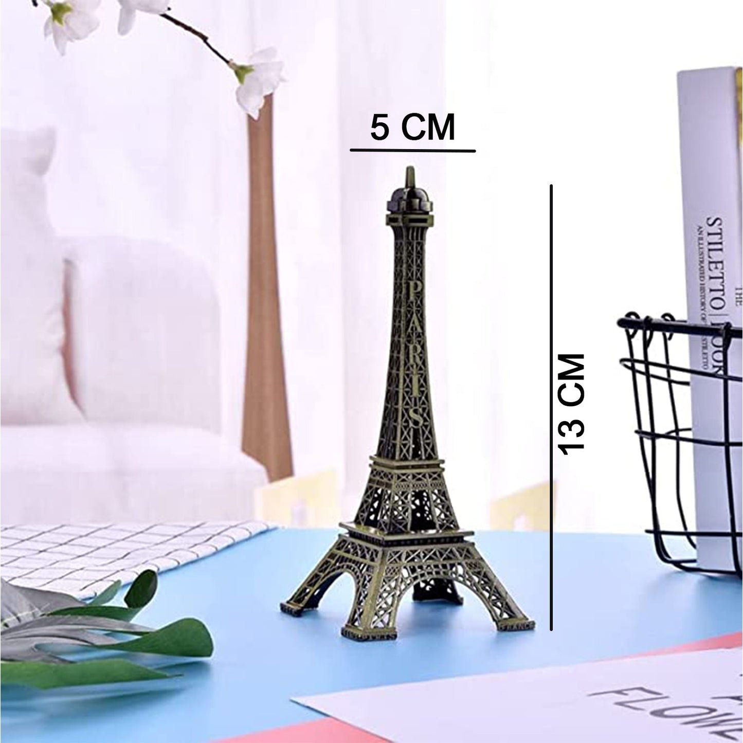 4733 Antique Finish 3d Metal Paris Eiffel Tower Metal Craft Famous Landmark Building Metal Statue Cabinet Office Gifts Decorative Showpiece. Wukusy