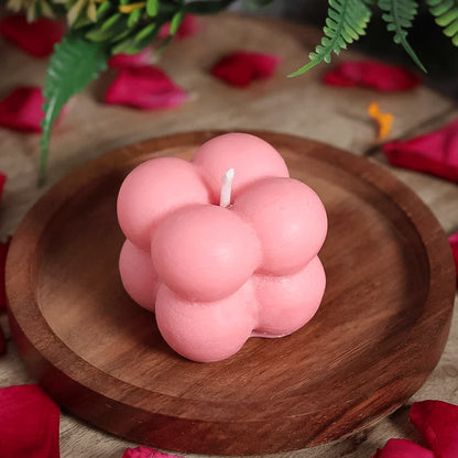 Multicolor Aesthetic Bubble Cube Wax Candles (6 Pc)