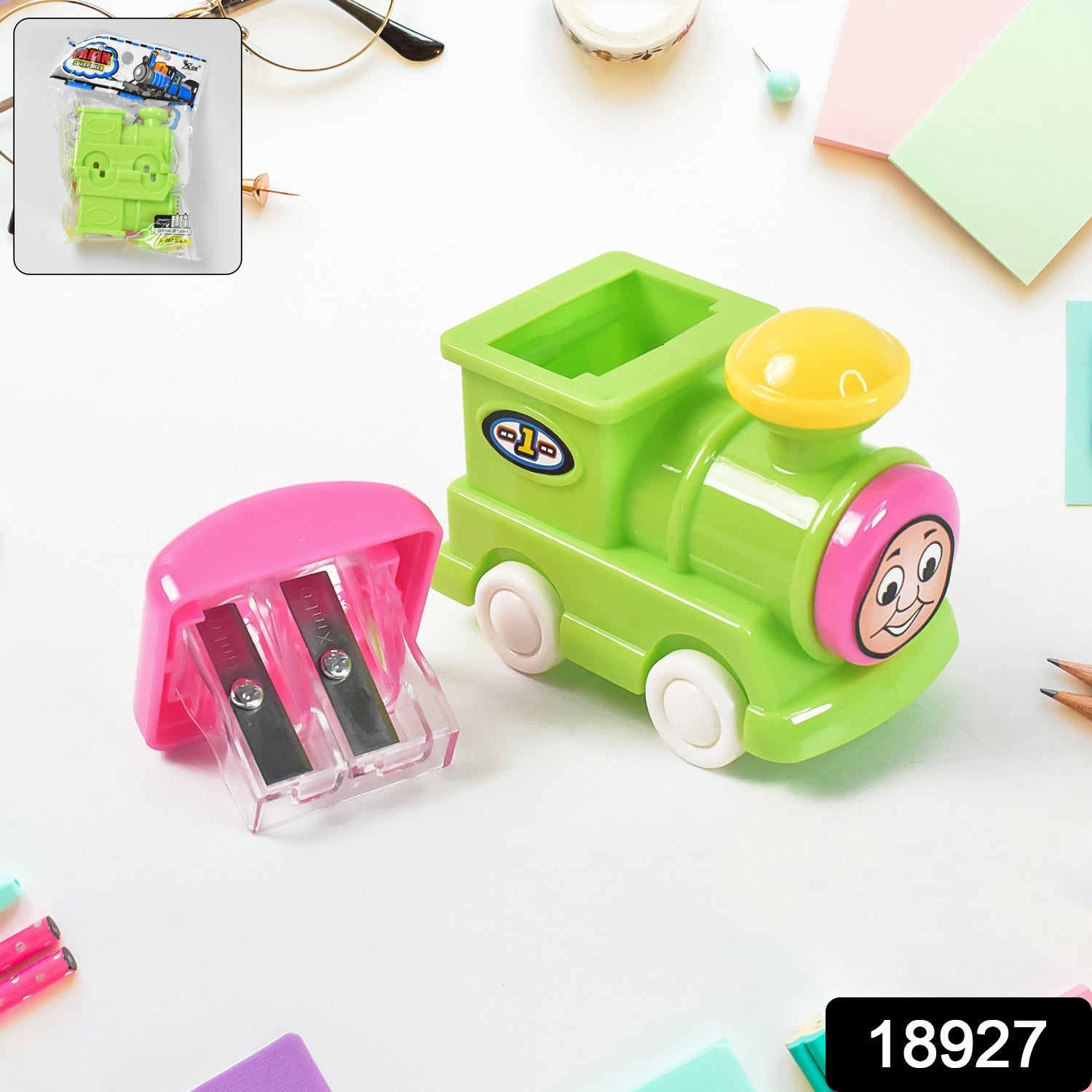 Train Double Hole Pencil Sharpener (1 Pc) Wukusy
